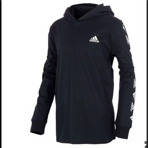 Adidas  Big Boys Cuffed Sleeve Hoodie